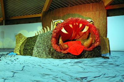 2005.09 Swiftparty Copenhague. Dragon avec filets U. S. Woodlands, vert et devil