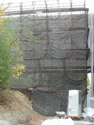 Echafaudage c&ocirc;t&eacute; droit avec filets U. S. Woodlands